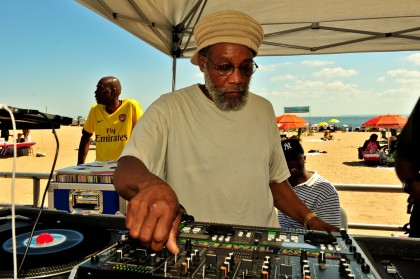 Chanter at the controls on Coney Island