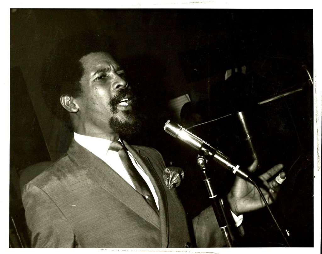 Larry McDonald performing, vintage photo