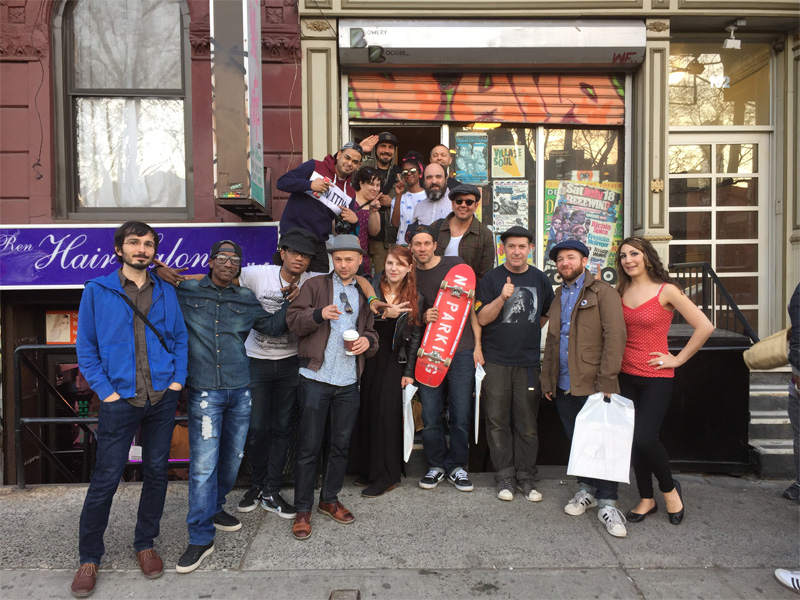 The crew at Deadly Dragon record shop on its final day