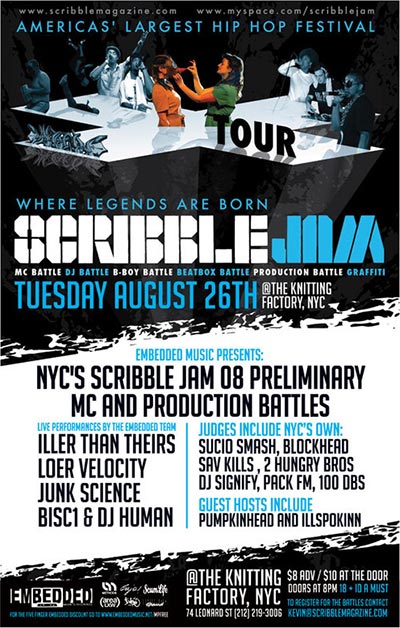 Scribble Jam Preliminaries in NYC